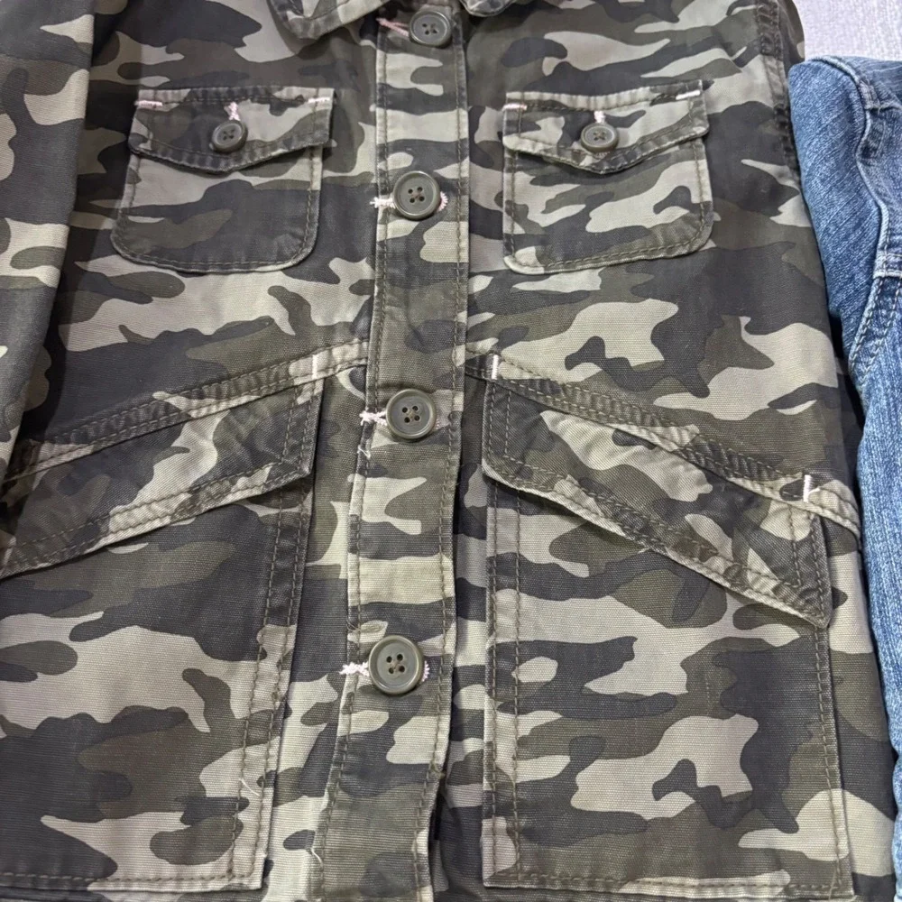 Gymboree Camo Jacket and GapKids Denim Jacket Bundle Size Small 5-7